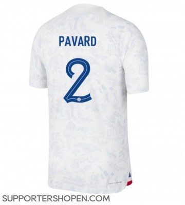 Frankrike Benjamin Pavard #2 Borta Matchtröja VM 2022 Kortärmad